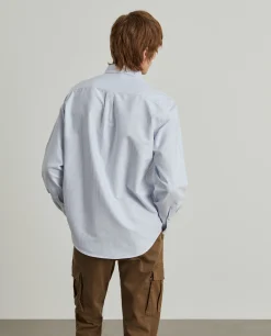 Camisa oxford regular fit com padrão de riscas|LION OF PORCHES Cheap