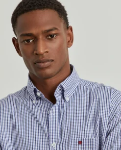 Camisa para homem regular fit de algodão com riscas|LION OF PORCHES Flash Sale