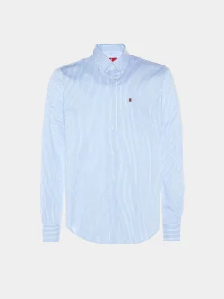 Camisa regular fit com padrão de riscas|LION OF PORCHES Clearance