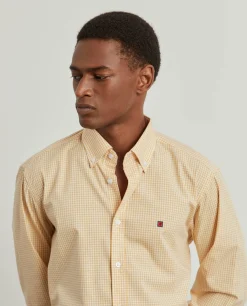 Camisa regular fit com padrão de quadrados|LION OF PORCHES Online