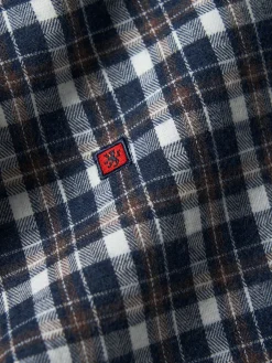 Camisa regular fit com padrão de xadrez|LION OF PORCHES Best Sale
