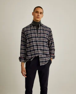 Camisa regular fit com padrão de xadrez|LION OF PORCHES Shop