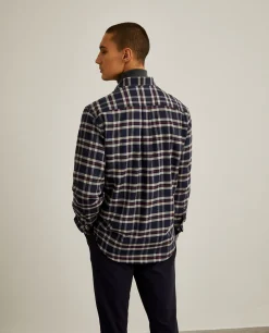 Camisa regular fit com padrão de xadrez|LION OF PORCHES Shop