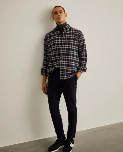 Camisa regular fit com padrão de xadrez|LION OF PORCHES Shop