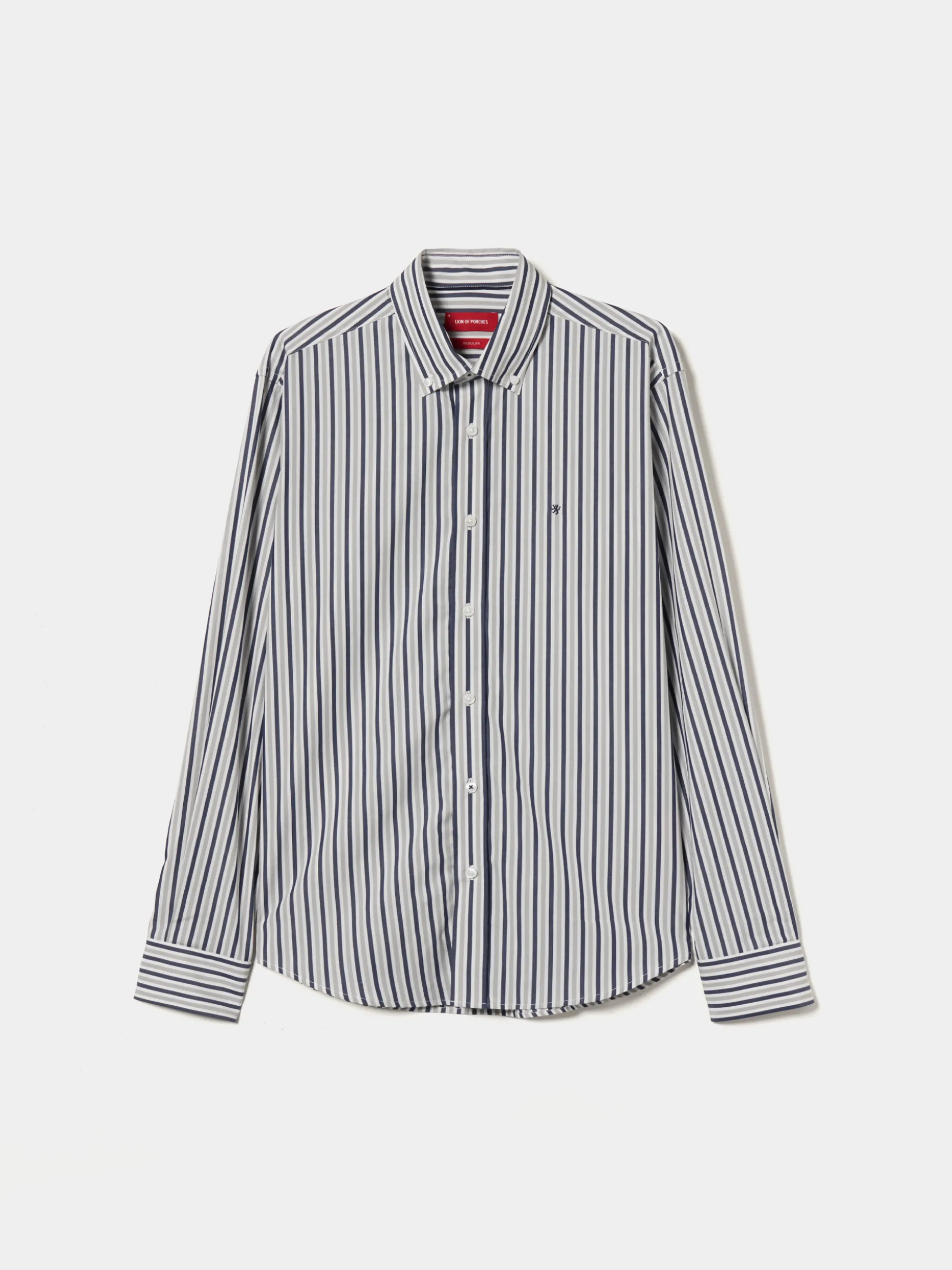 Camisa regular fit com padrão de riscas|LION OF PORCHES Online