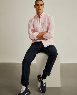 Camisa regular fit de algodão em cor lisa|LION OF PORCHES Store