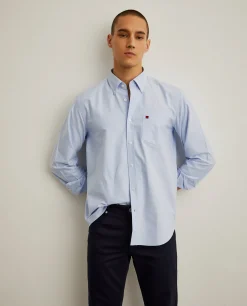 Camisa regular fit de algodão em cor lisa|LION OF PORCHES Clearance
