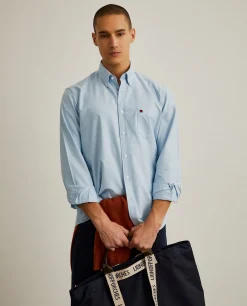 Camisa regular fit de algodão em cor lisa|LION OF PORCHES Clearance