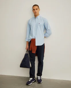 Camisa regular fit de algodão em cor lisa|LION OF PORCHES Clearance