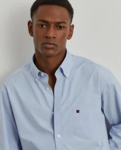 Camisa regular fit de algodão em cor lisa|LION OF PORCHES Online