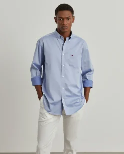 Camisa regular fit de algodão em cor lisa|LION OF PORCHES Shop