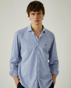 Camisa regular fit às riscas|LION OF PORCHES New