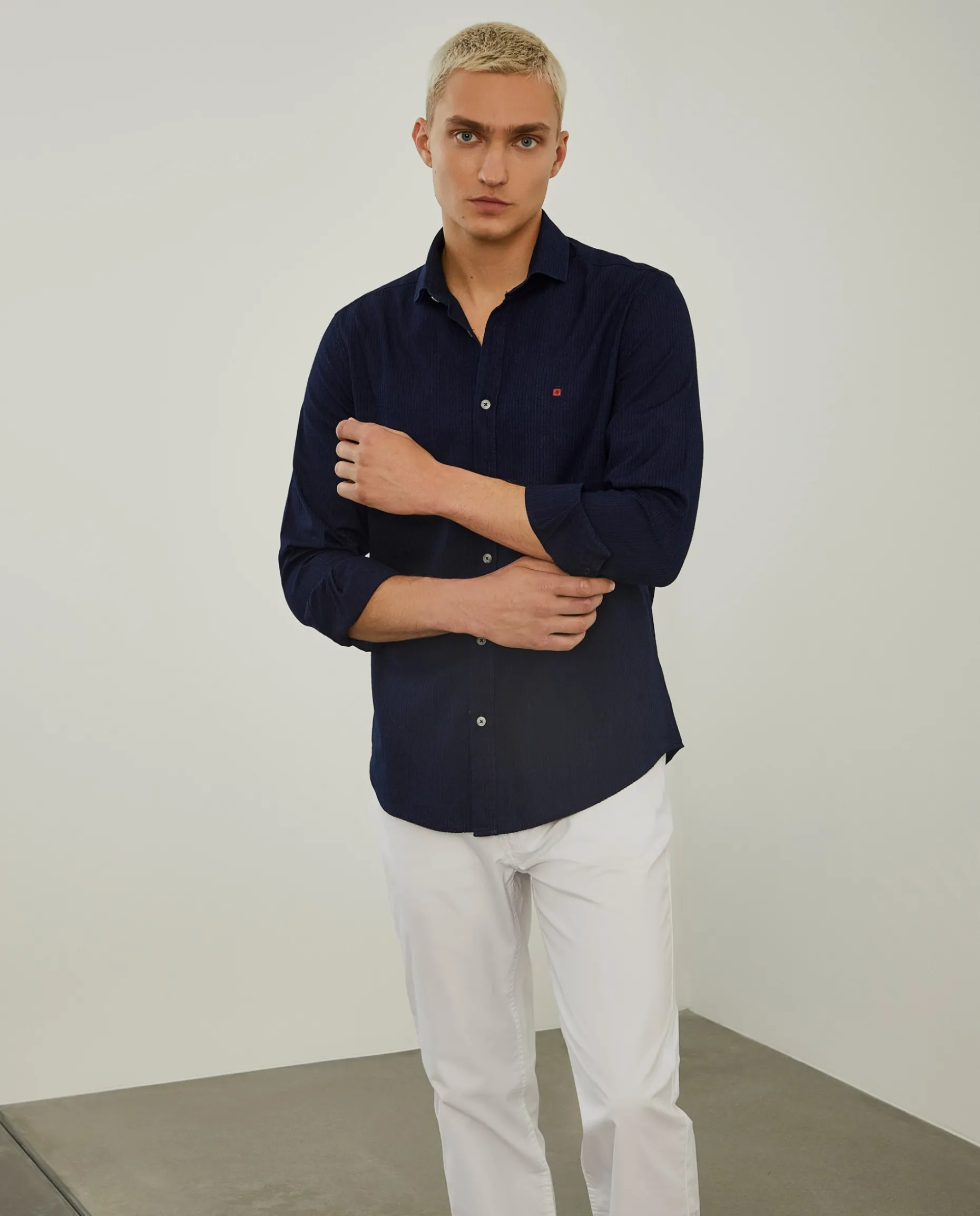 Camisa slim fit 100% algodão|LION OF PORCHES Outlet