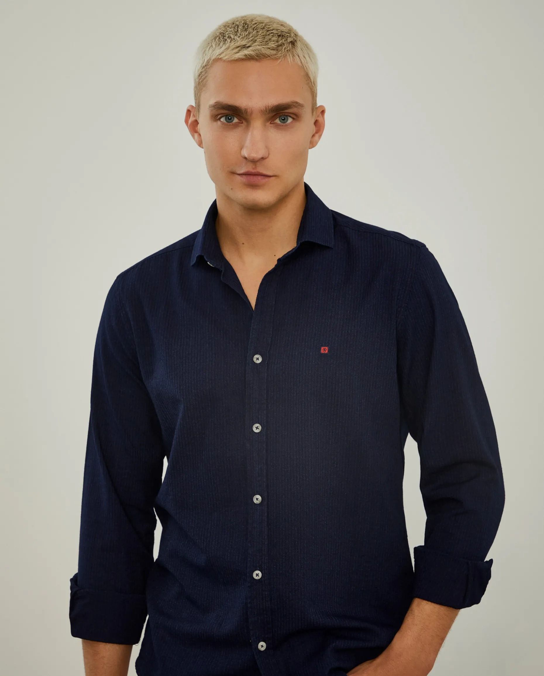 Camisa slim fit 100% algodão|LION OF PORCHES Outlet