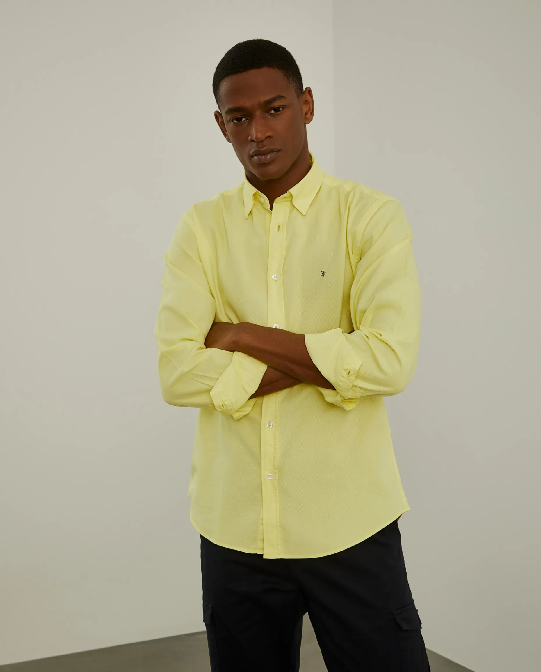 Camisa slim fit algodão garment dye|LION OF PORCHES Clearance