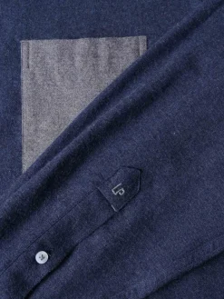Camisa slim fit com bolso em contraste|LION OF PORCHES Clearance