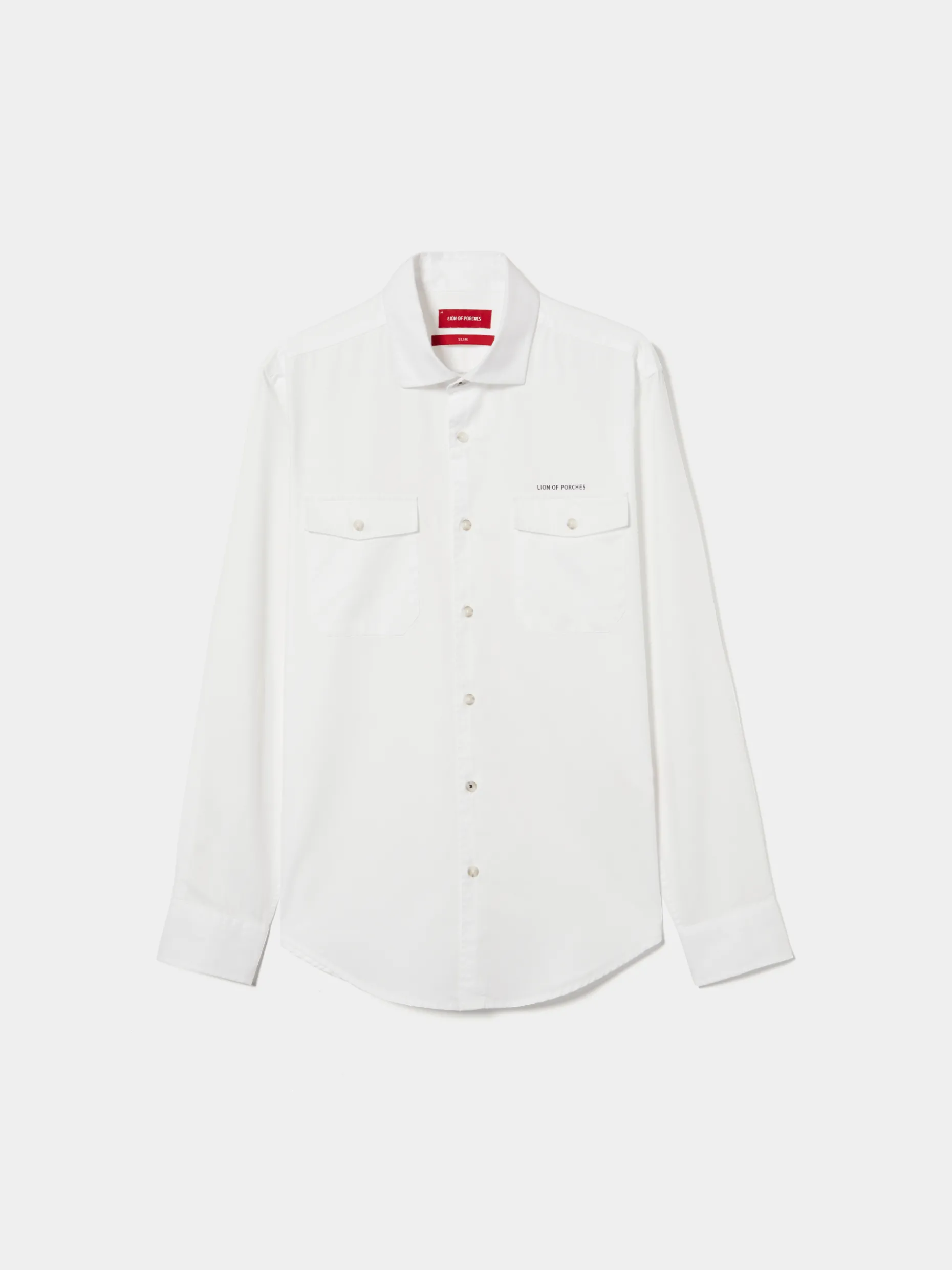 Camisa slim fit com bolsos garment dye|LION OF PORCHES Shop