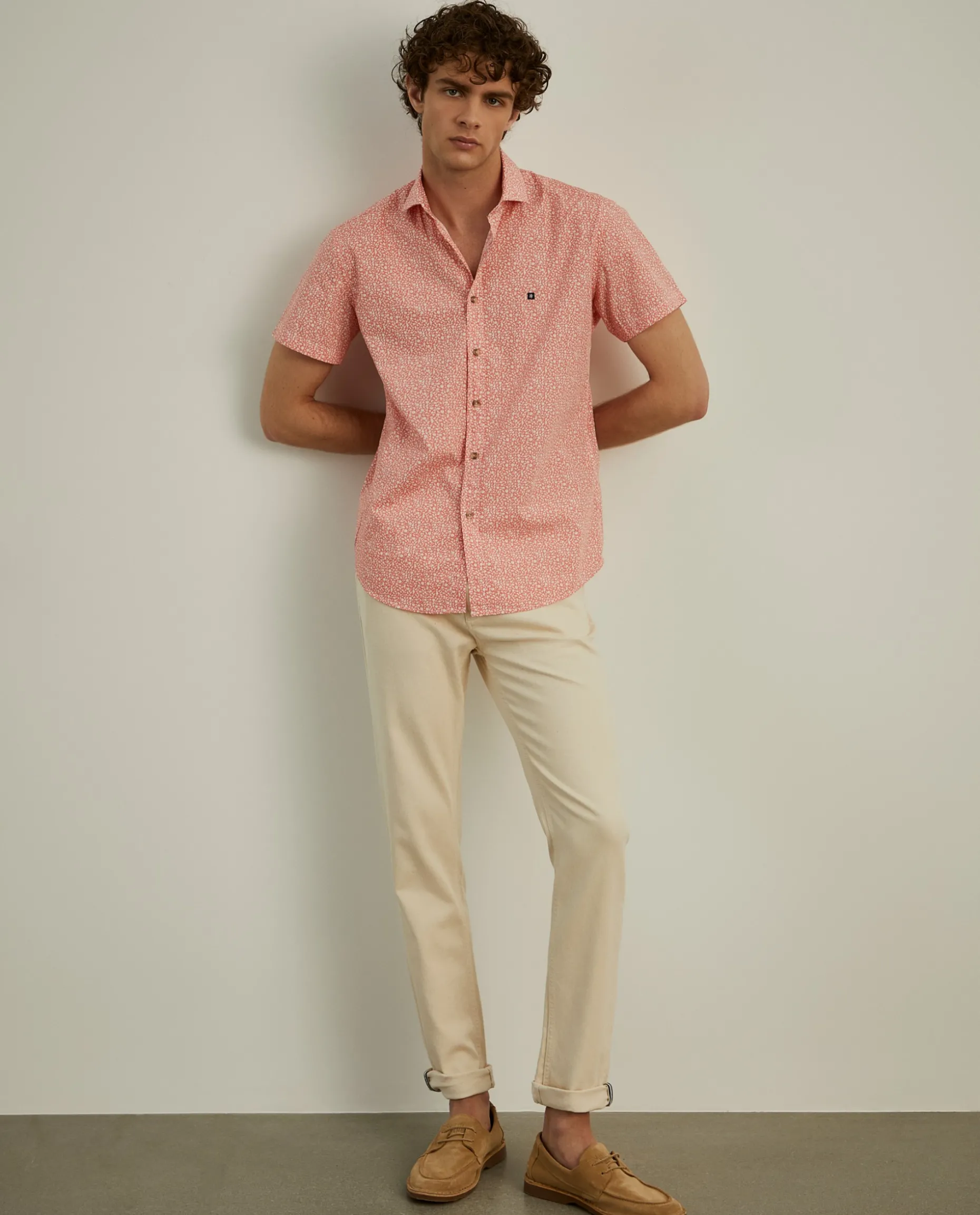 Camisa slim fit com flores|LION OF PORCHES Hot