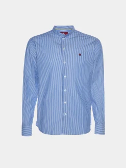 Camisa slim fit com gola mao|LION OF PORCHES Outlet