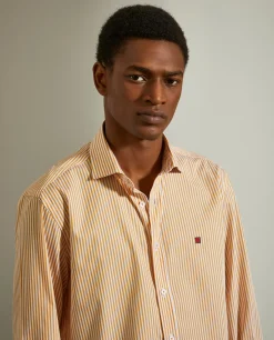 Camisa slim fit com padrão de riscas|LION OF PORCHES Cheap