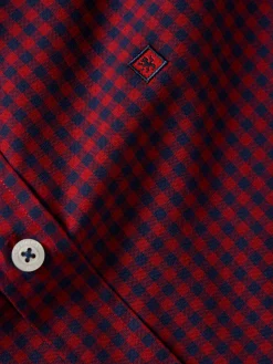 Camisa slim fit com padrão de quadrados|LION OF PORCHES Sale