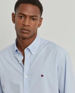 Camisa slim fit de algodão em cor lisa|LION OF PORCHES Shop