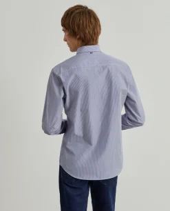 Camisa slim fit de algodão às riscas|LION OF PORCHES New