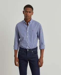 Camisa slim fit de algodão em cor lisa|LION OF PORCHES Best Sale
