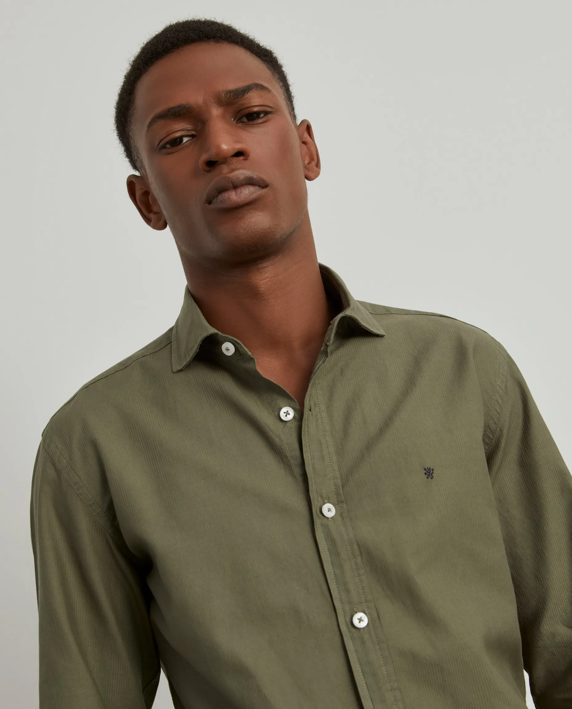 Camisa slim fit de algodão|LION OF PORCHES Shop