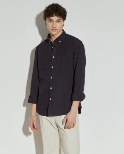 Camisa slim fit de algodão garment dye|LION OF PORCHES Outlet