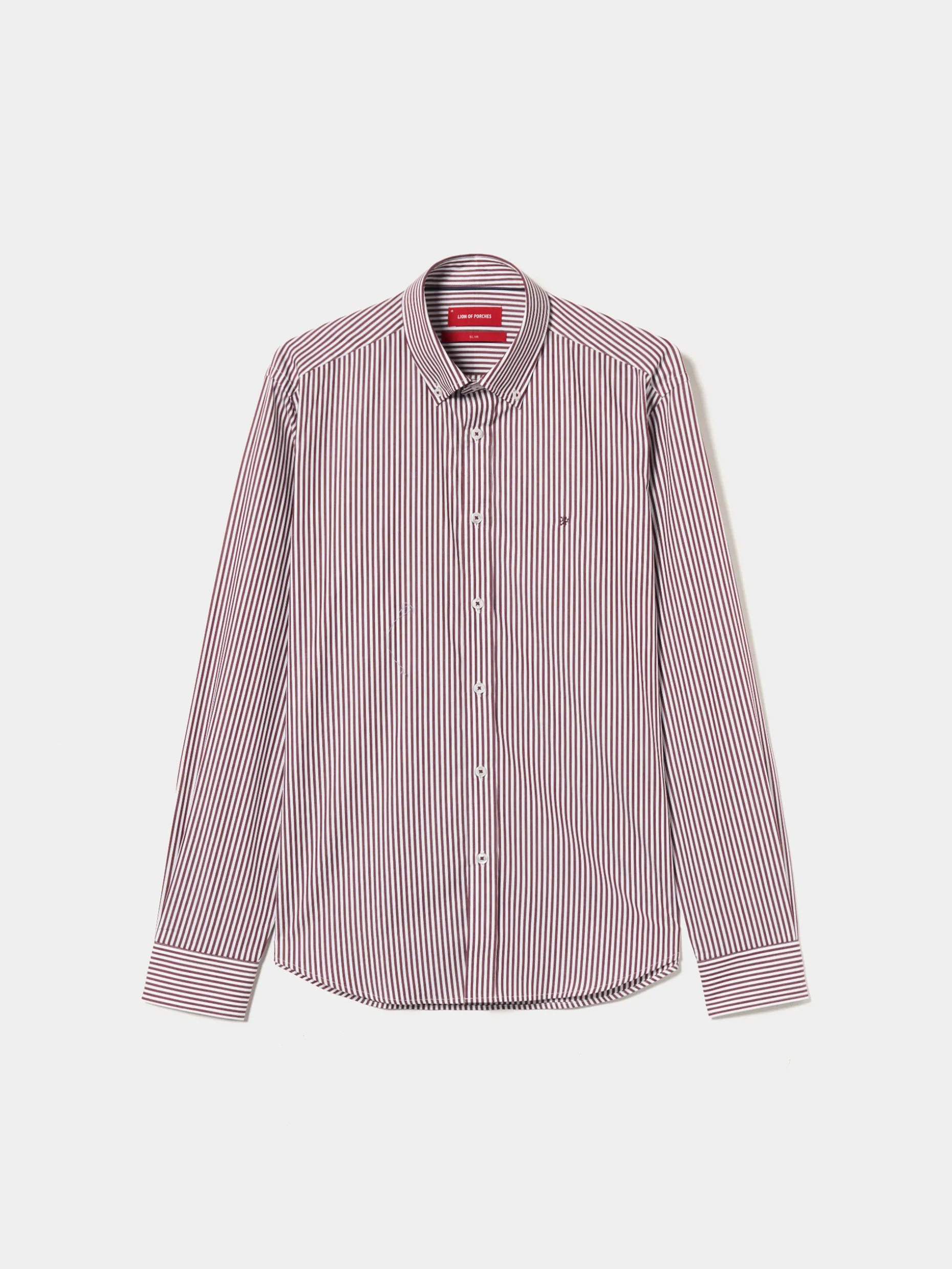 Camisa slim fit de algodão às riscas|LION OF PORCHES Best