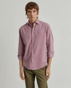 Camisa slim fit de bombazine|LION OF PORCHES Flash Sale