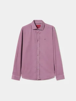 Camisa slim fit de bombazine|LION OF PORCHES Flash Sale