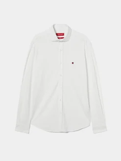 Camisa slim fit de malha em algodão|LION OF PORCHES Online
