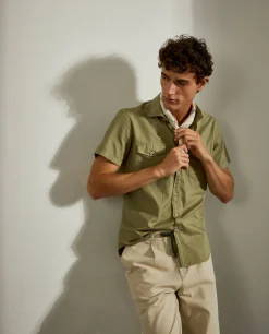 Camisa slim fit de manga curta|LION OF PORCHES Clearance