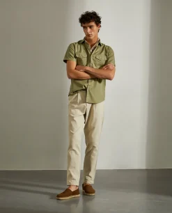 Camisa slim fit de manga curta|LION OF PORCHES Clearance