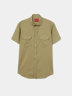 Camisa slim fit de manga curta|LION OF PORCHES Clearance