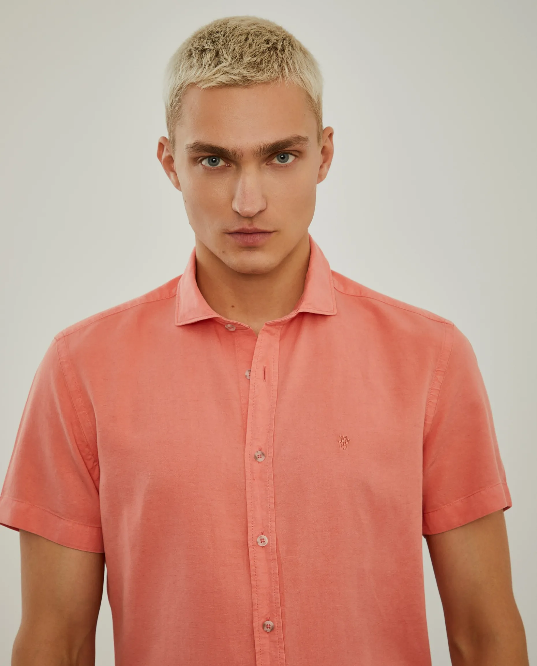 Camisa slim fit de manga curta|LION OF PORCHES Discount