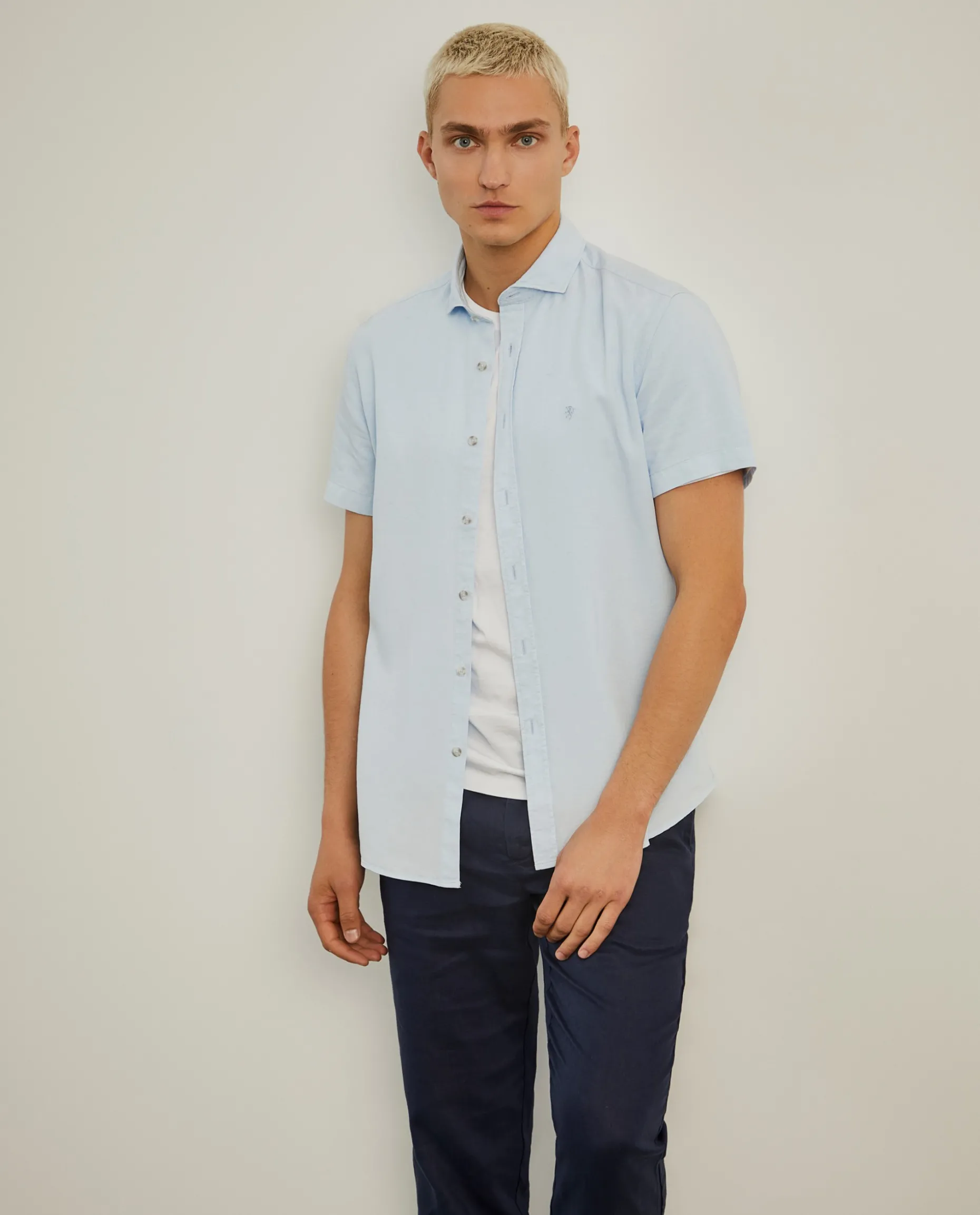 Camisa slim fit de manga curta|LION OF PORCHES Sale