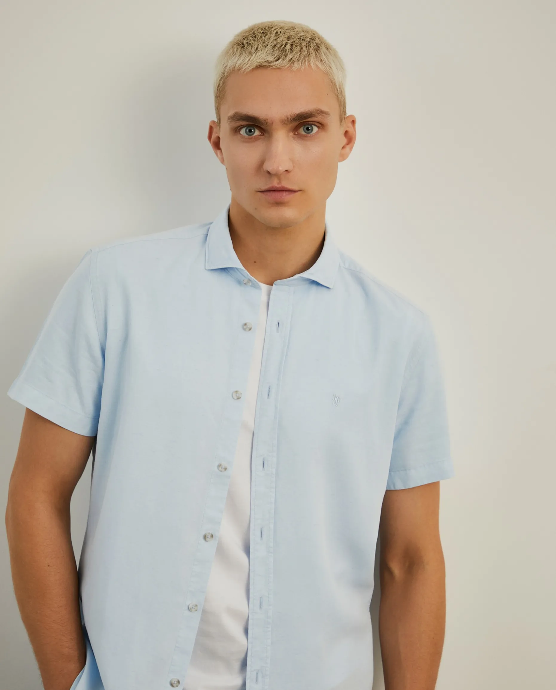 Camisa slim fit de manga curta|LION OF PORCHES Sale