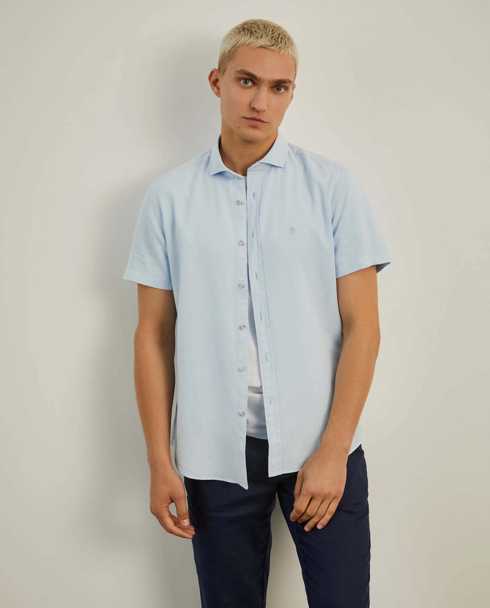 Camisa slim fit de manga curta|LION OF PORCHES Sale