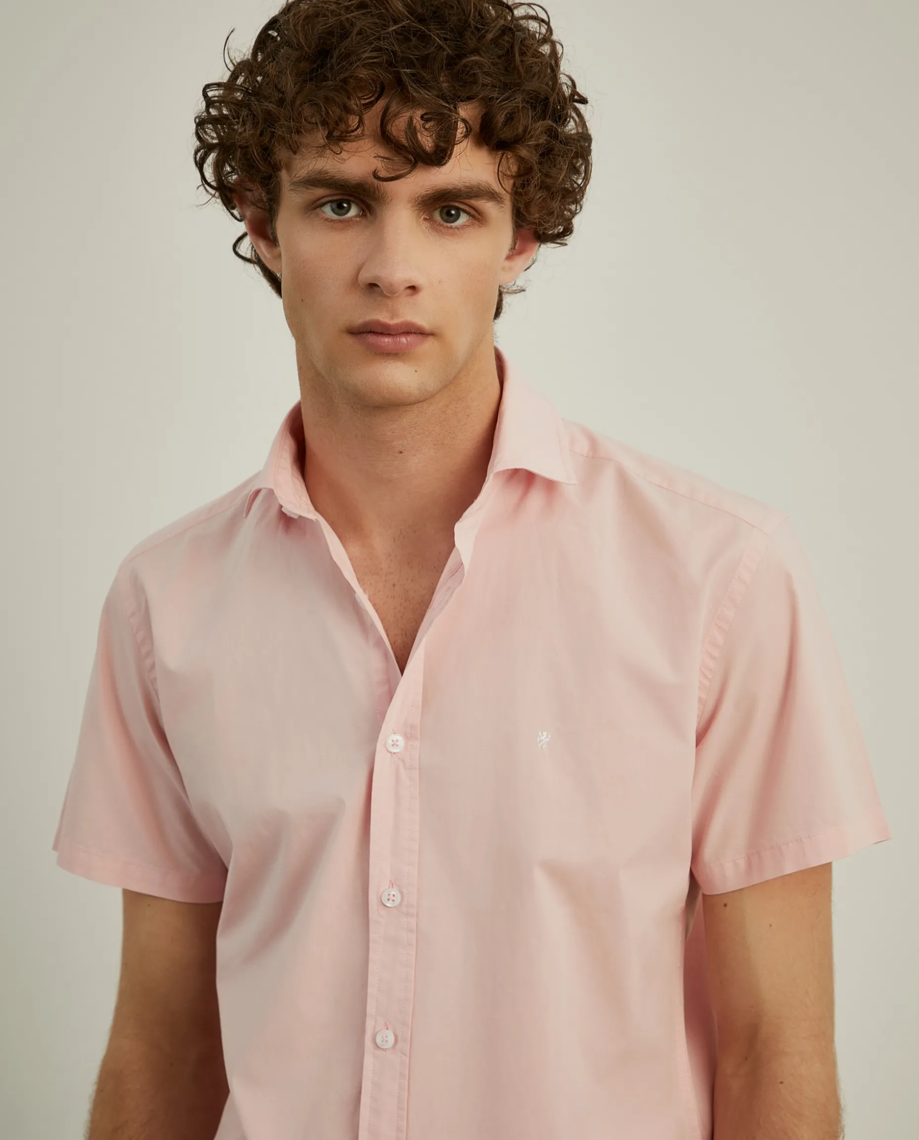 Camisa slim fit de manga curta|LION OF PORCHES Clearance