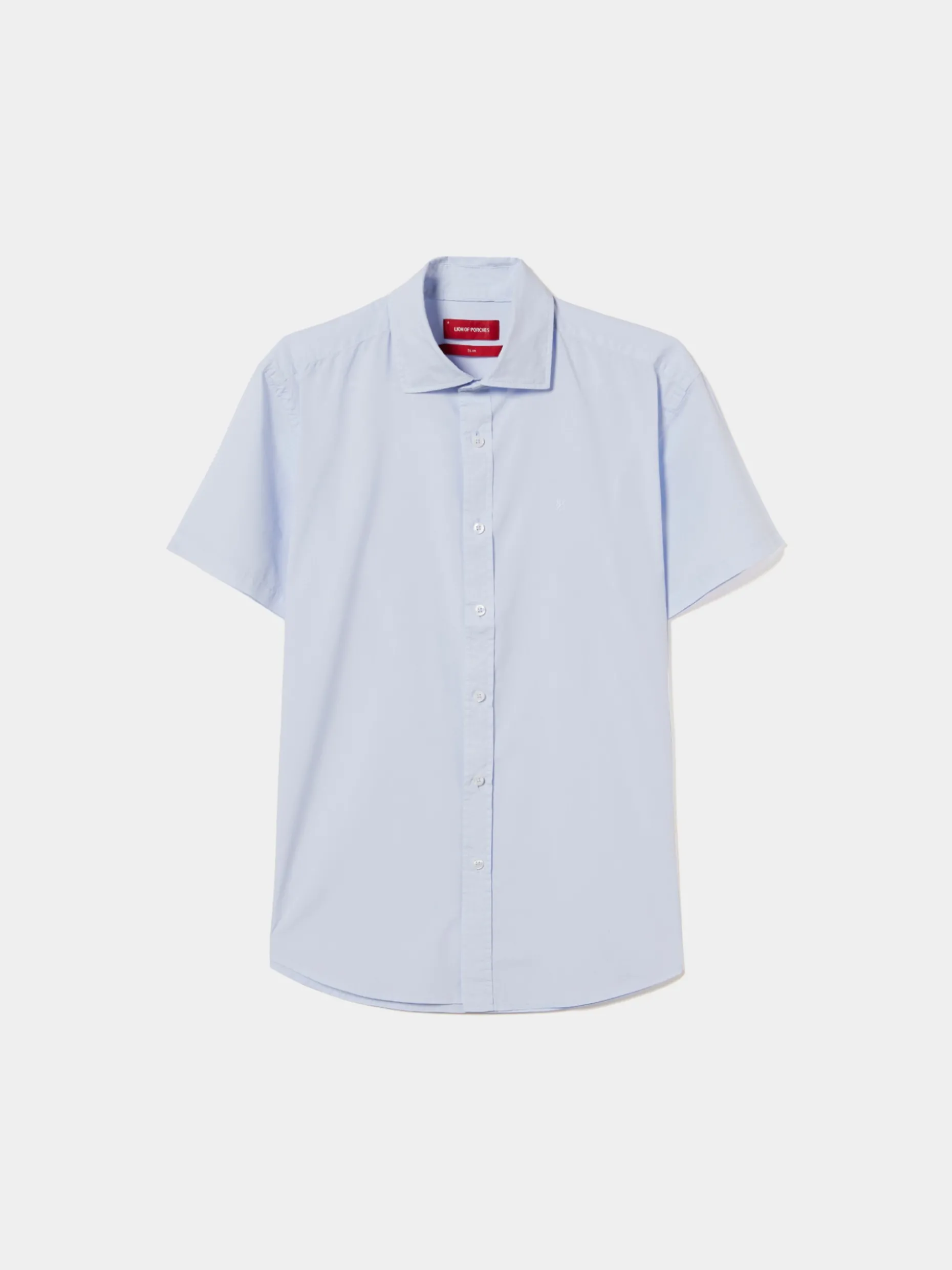 Camisa slim fit de manga curta|LION OF PORCHES Store