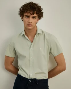 Camisa slim fit de manga curta|LION OF PORCHES Online