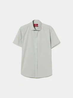 Camisa slim fit de manga curta|LION OF PORCHES Online