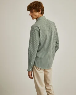 Camisa slim fit em algodão padrão quadrados|LION OF PORCHES Discount