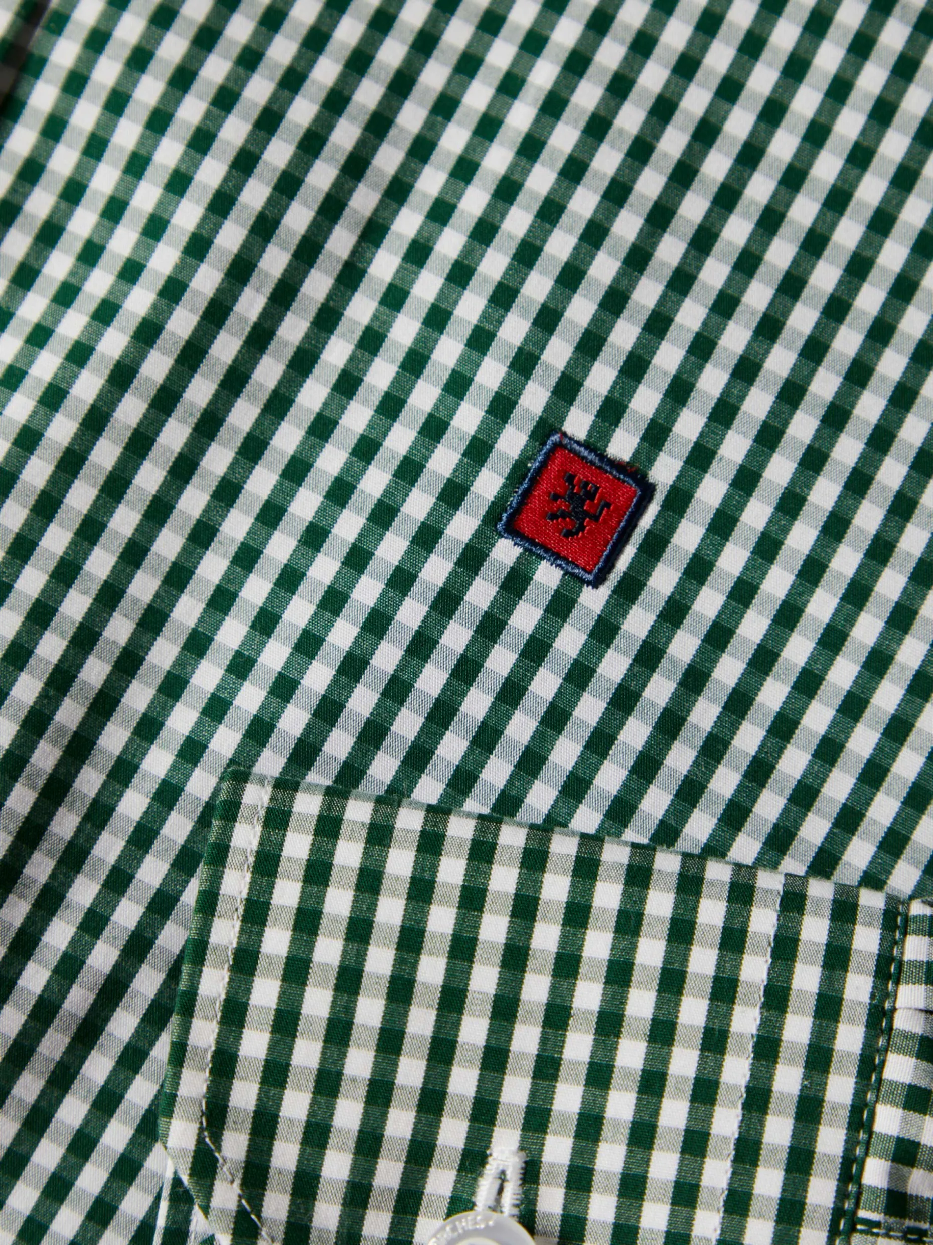 Camisa slim fit em algodão padrão quadrados|LION OF PORCHES Discount