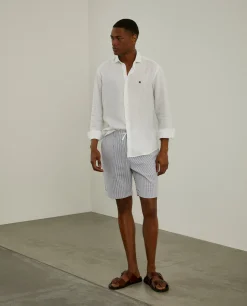 Camisa slim fit em linho garment dye|LION OF PORCHES Online