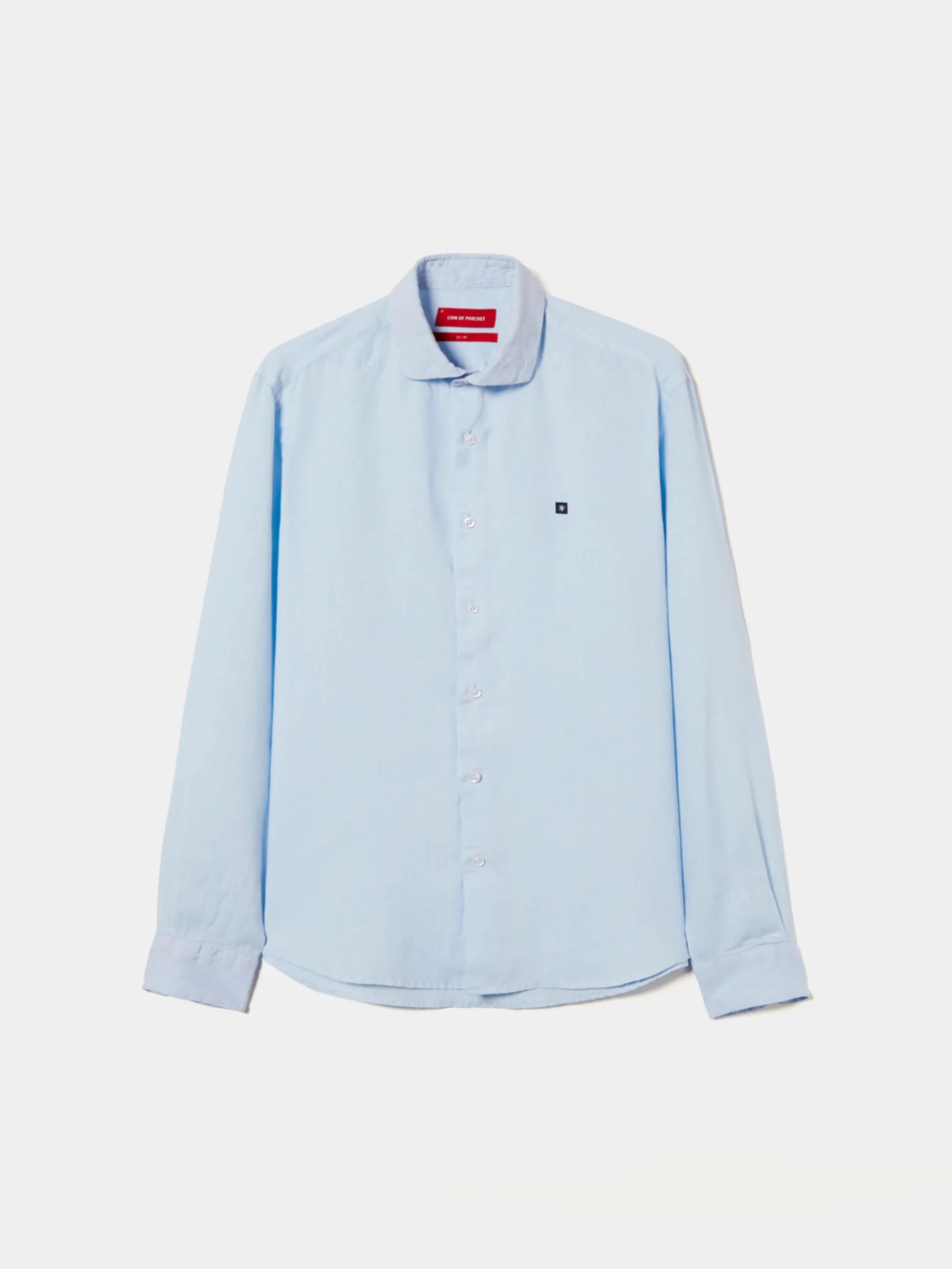 Camisa slim fit em linho garment dye|LION OF PORCHES Outlet