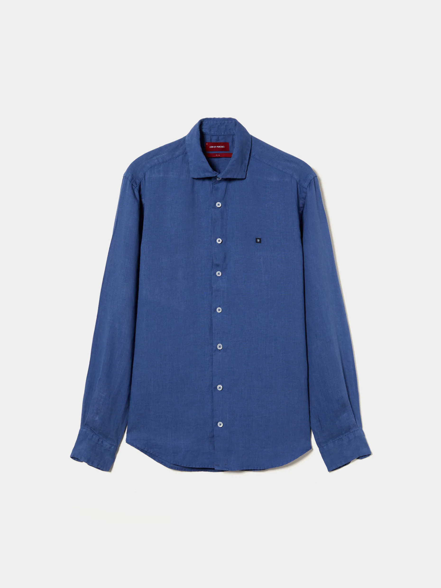 Camisa slim fit em linho garment dye|LION OF PORCHES Discount